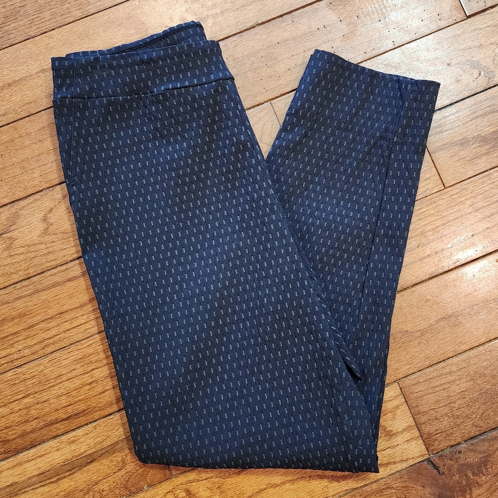 Habitat Womens Pullon Crop Ankle Pants Trousers S Black Gray Stretch